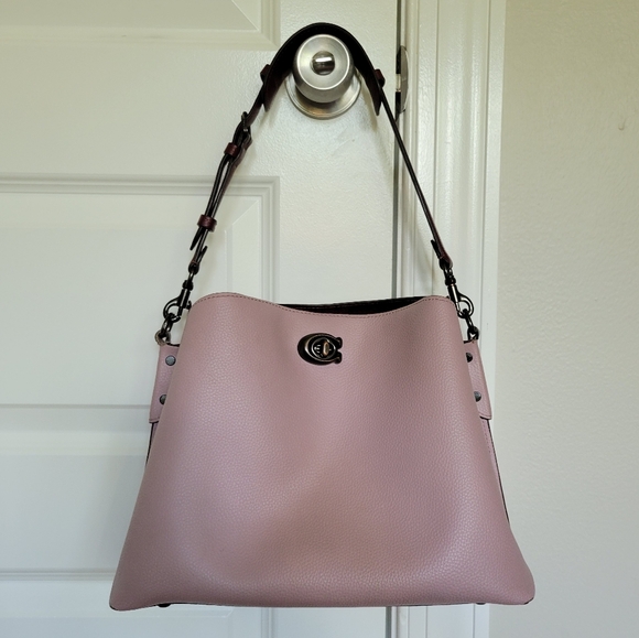 COACH 💜 Willow shoulder bag in ice purple colorblock purse C2590 - Picture 7 of 16